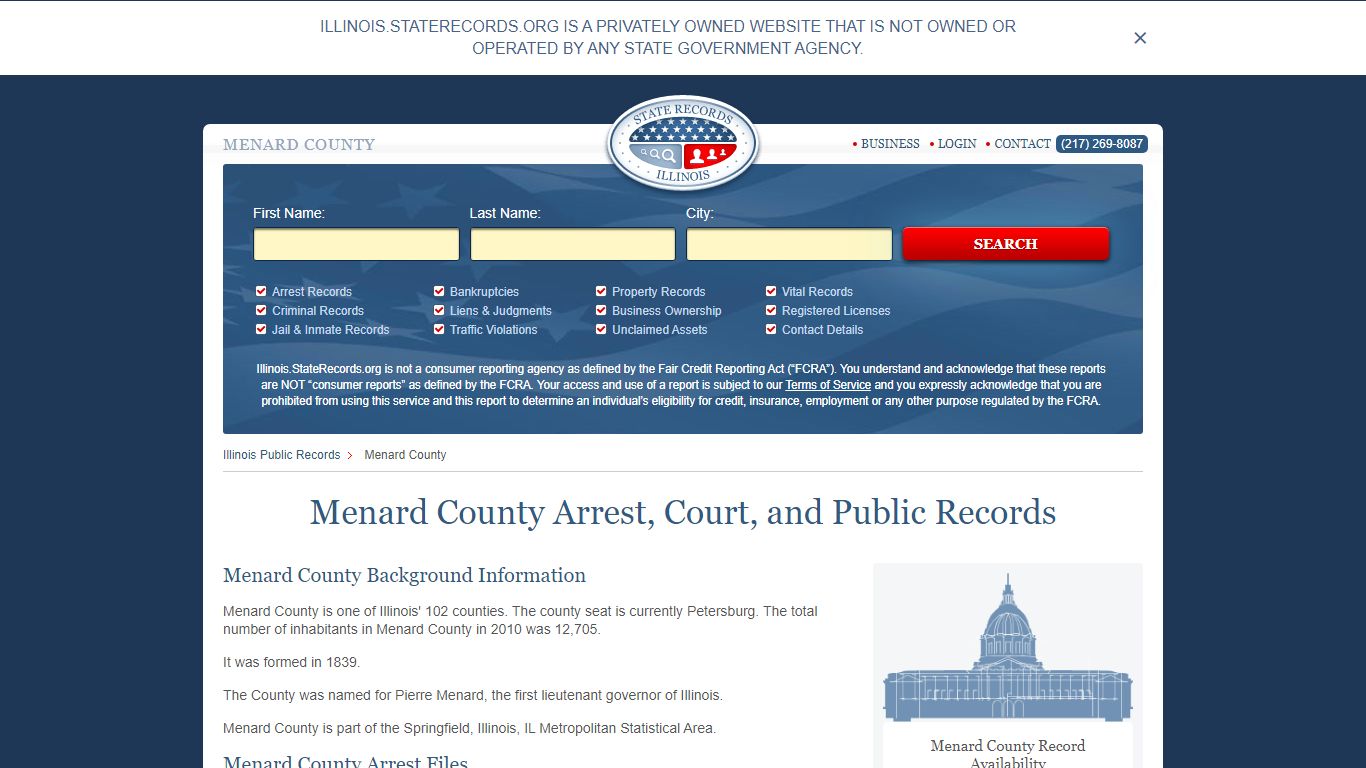 Menard County Arrest, Court, and Public Records