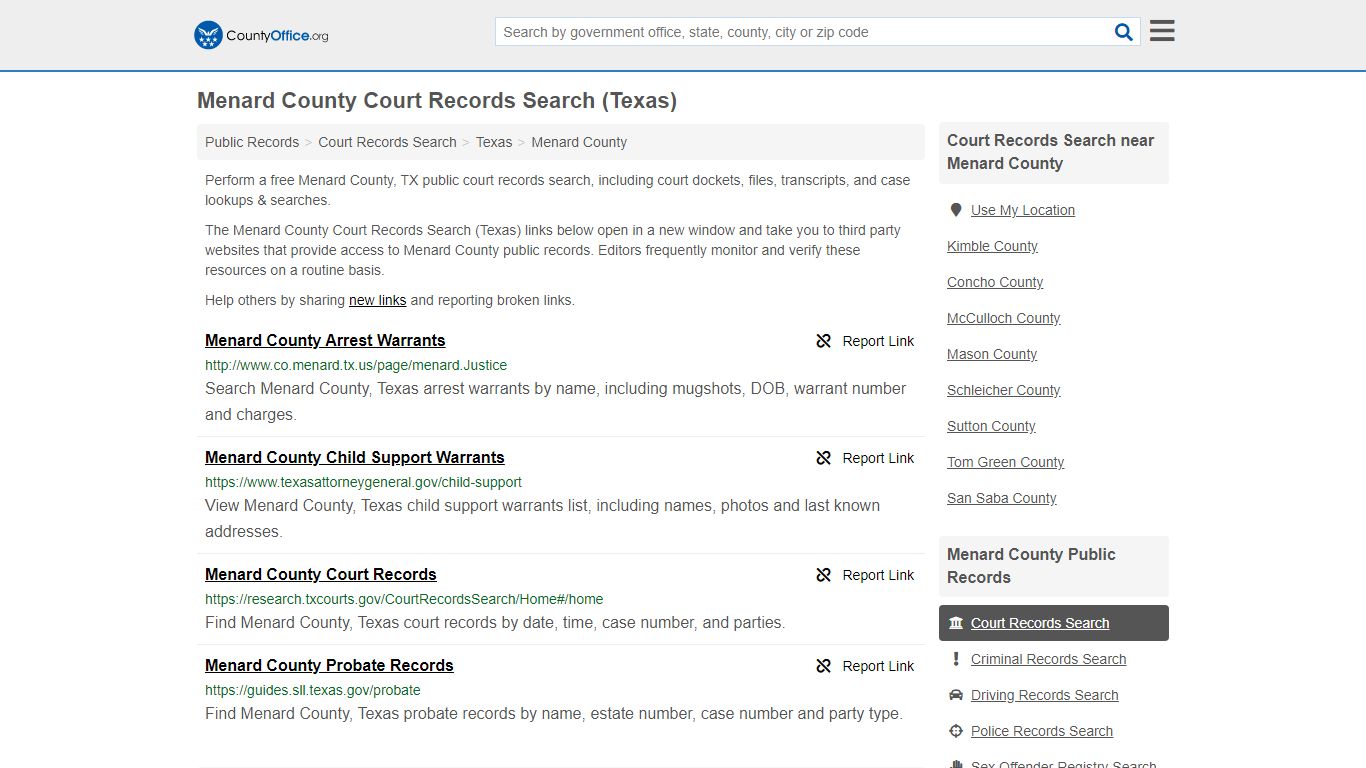 Court Records Search - Menard County, TX (Adoptions ...